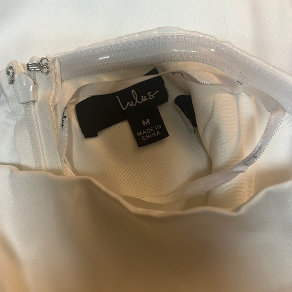 NWOT Beloved Bliss Ivory Strapless Slim Leg Bow Jumpsuit - Picture 7 of 7